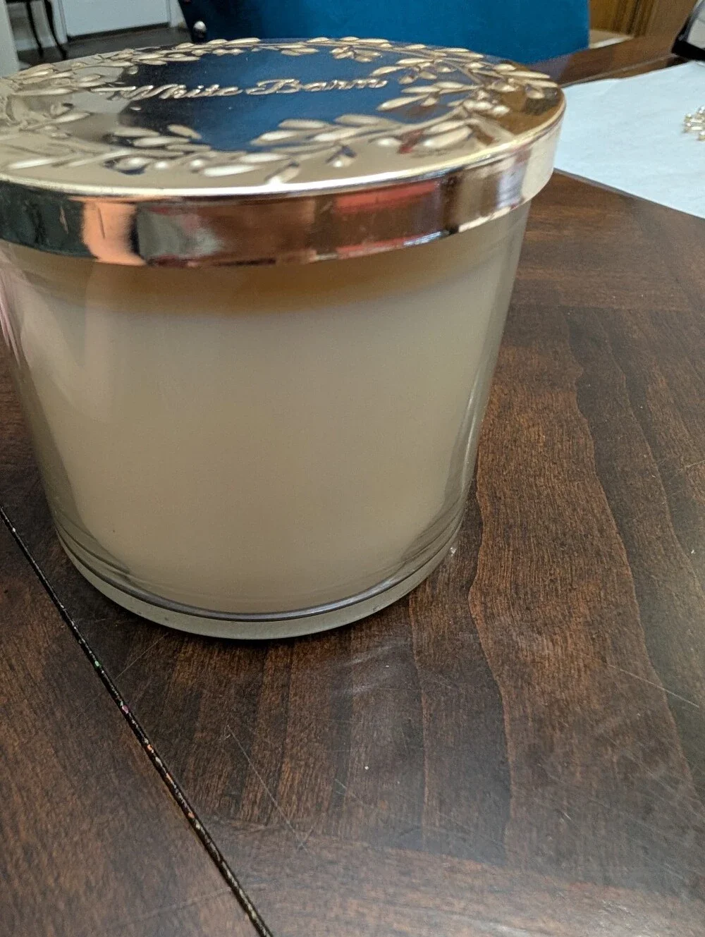 New White Barn 3 Wick Candle Cinnamon Caramel Swirl Scent - Picture 3 of 4